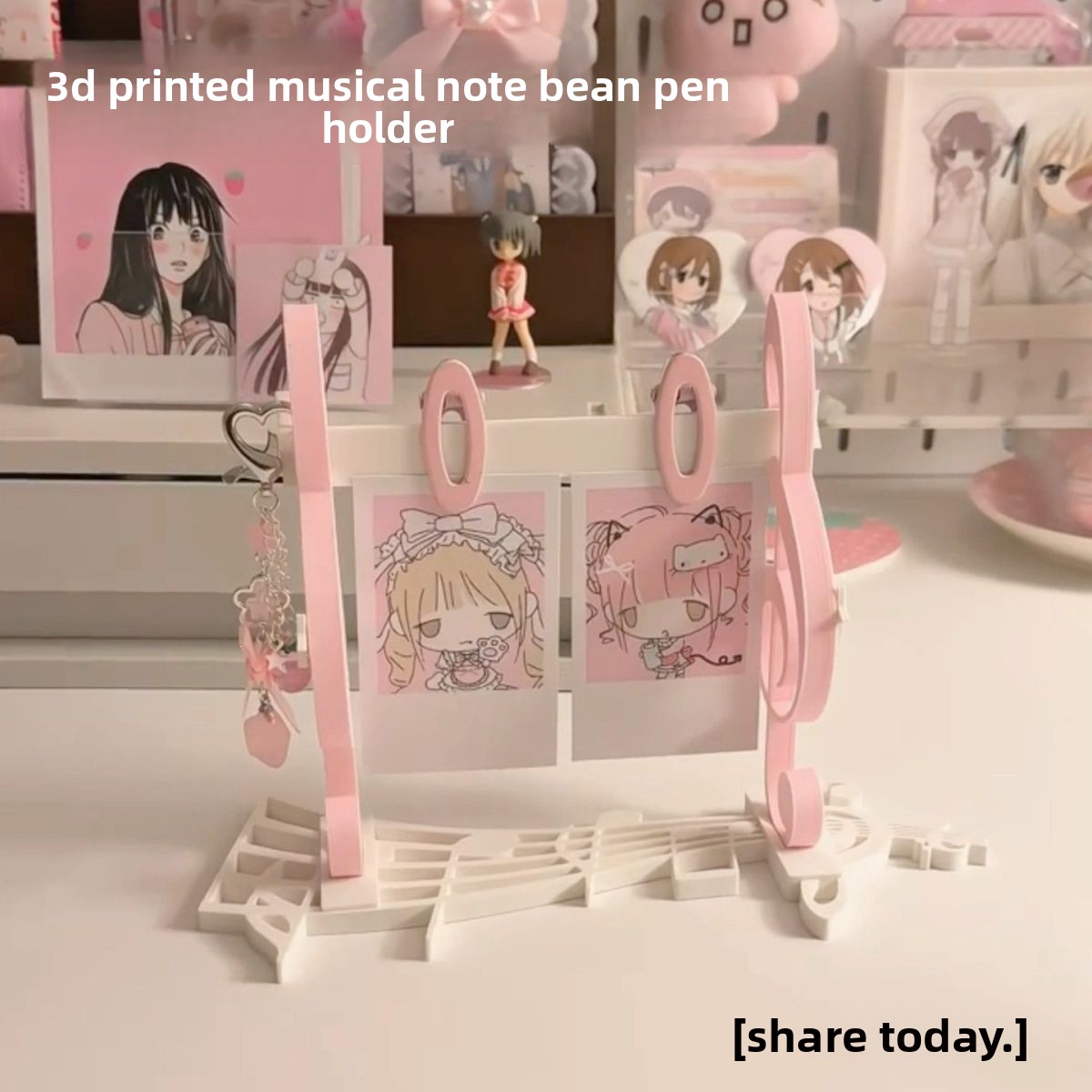 Blank Sheet Music Notebook - 3D Printed Musical Note Pen Holder