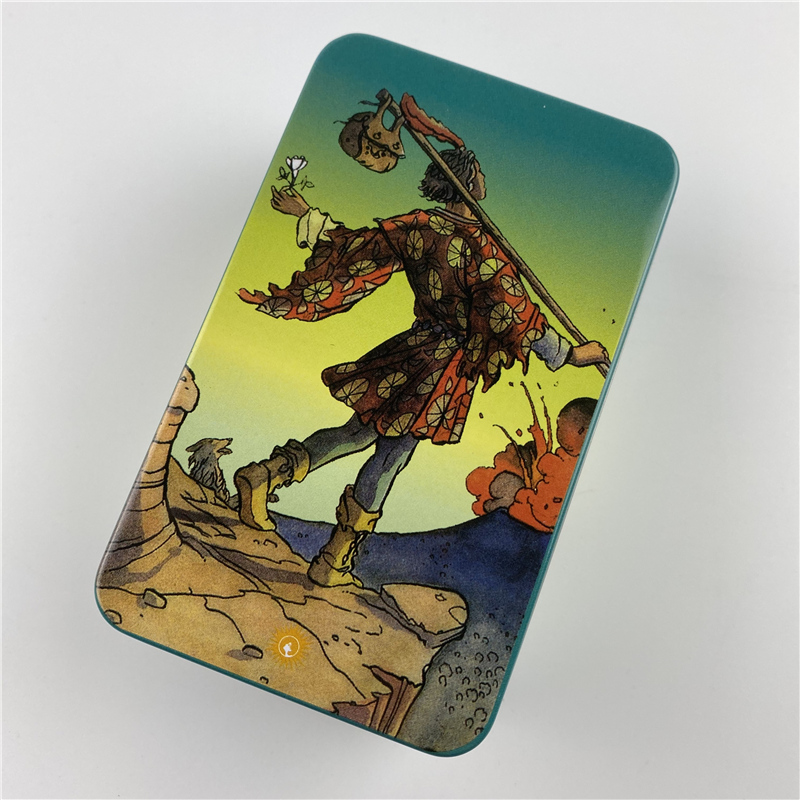 Metal Box Gilded Edition Back  - Tarot Deck With Guidebook recension och pris