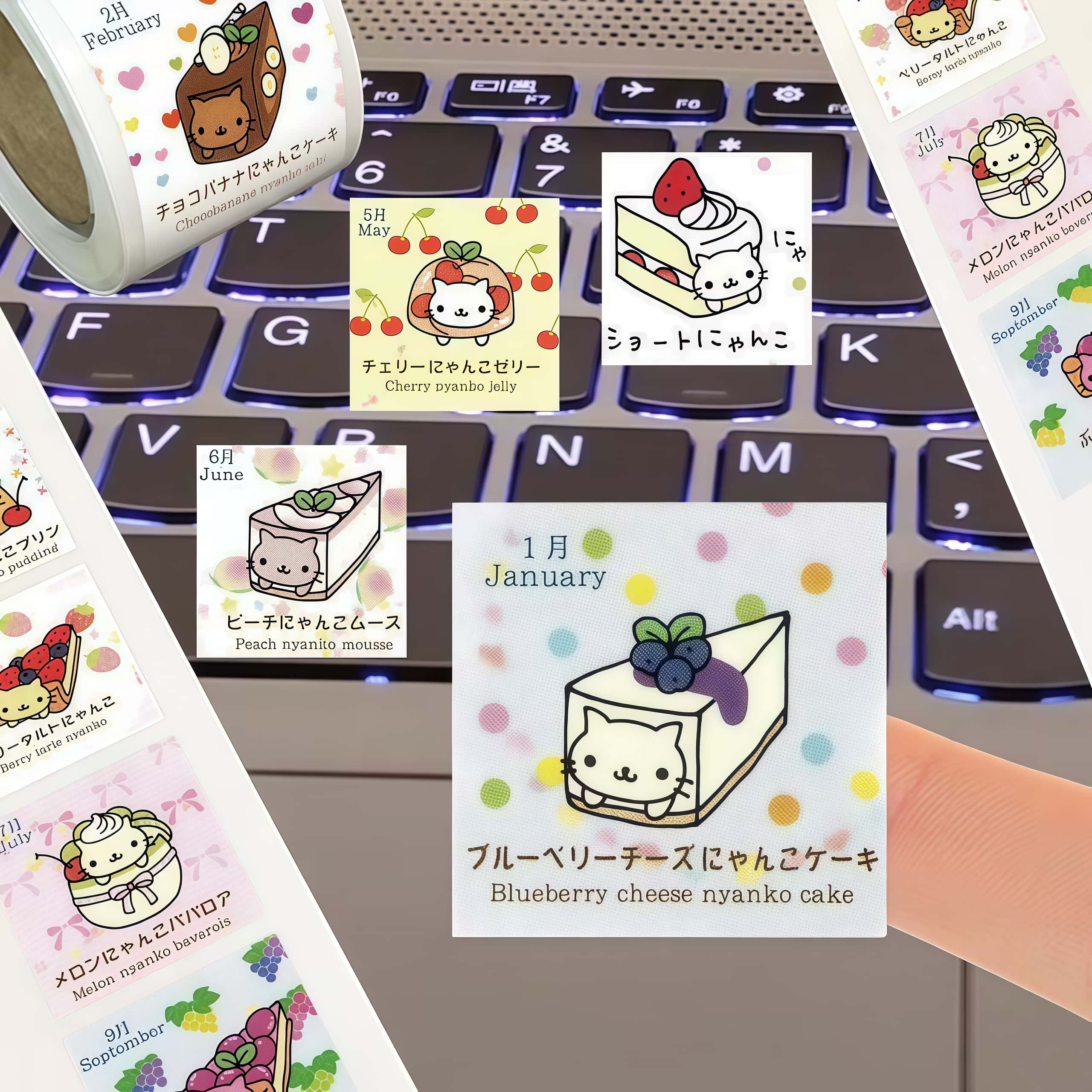 500Pcs/Roll Kawaii Cat Dessert - Books recension och pris
