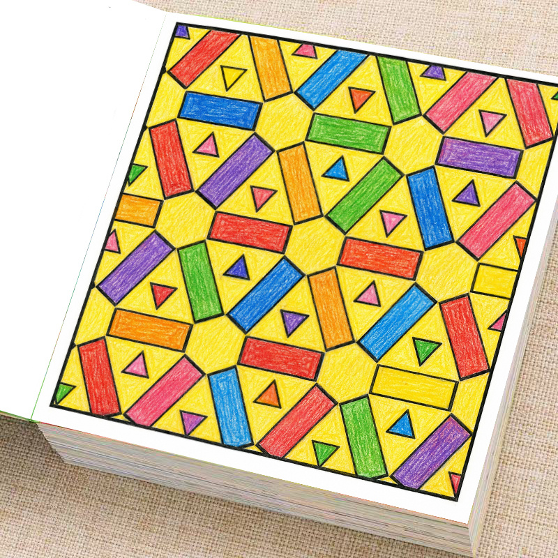 28 Pages Geometric Patterns Co - Adult Coloring Book Stress Relief recension och pris