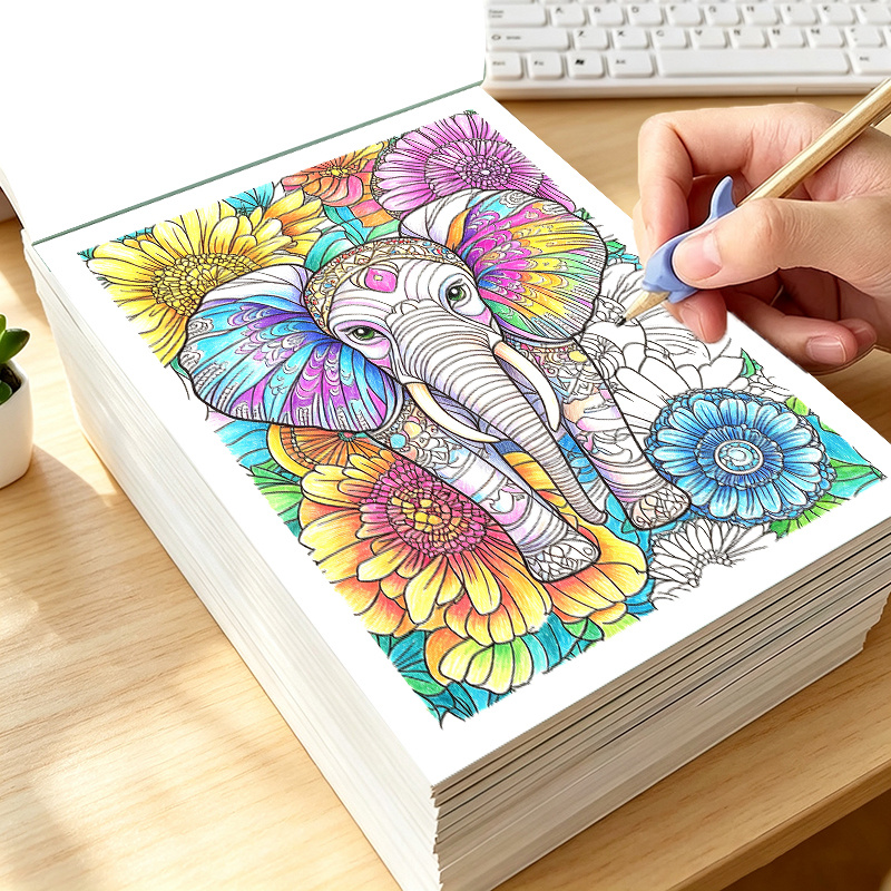 Adult Animal Coloring Book Lit - Adult Coloring Book Stress Relief recension och pris