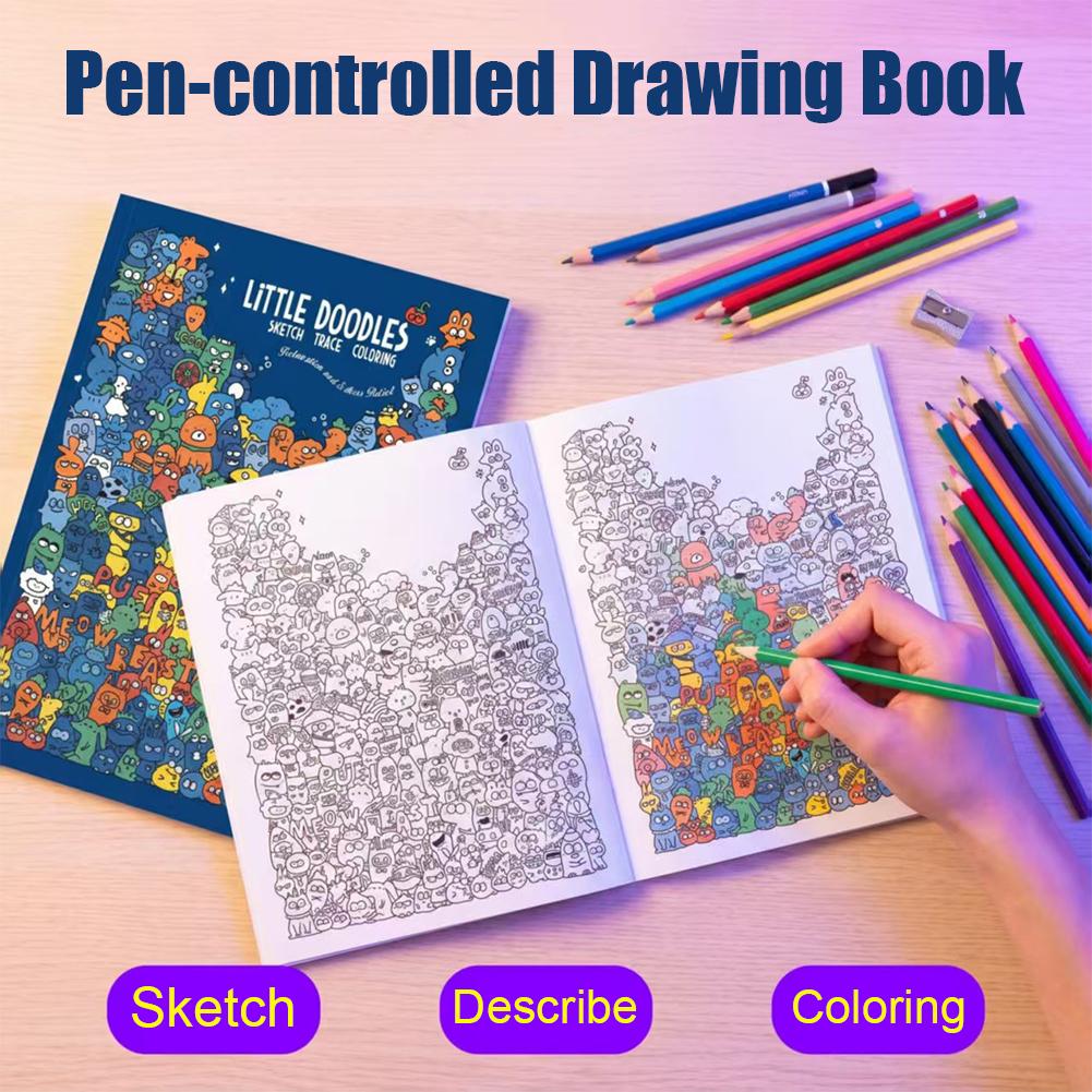 Sketch Trace Coloring Book Lit - Adult Coloring Book Stress Relief recension och pris